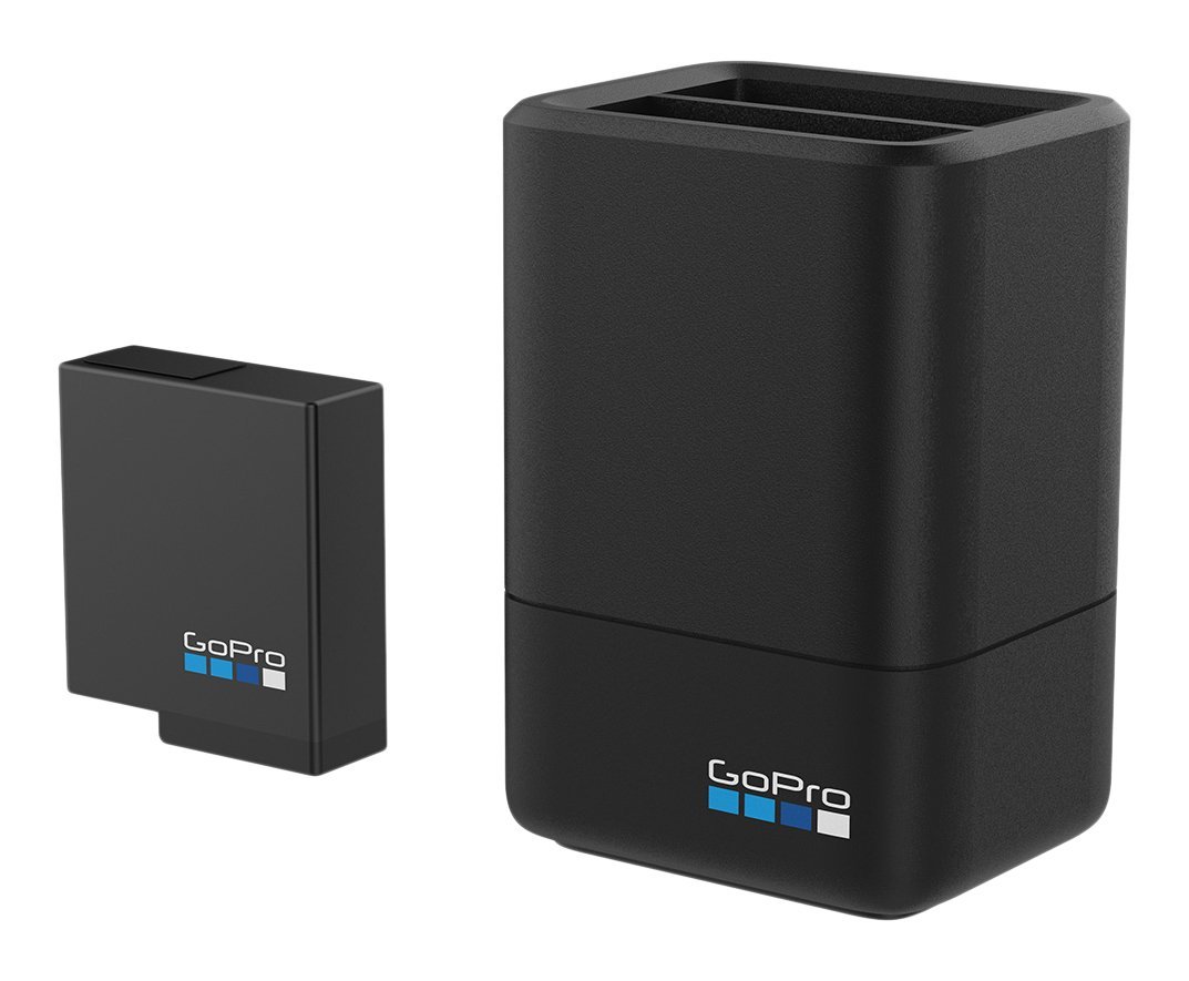 Bộ pin , sạc cho máy quay  GoPro Dual Battery Charger + Battery (HERO6 Black/HERO5 Black) (GoPro Official Accessory)