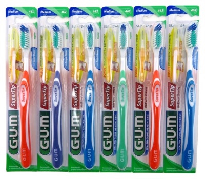 Gum Toothbrush Super Tip Medium (6 Pieces)