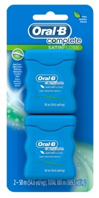 Oral-B 54 Yards Floss Satin Mint Twin Pack (6 Pieces)