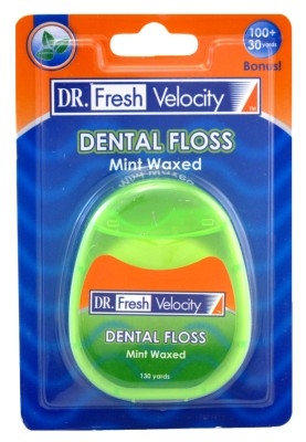 Dr. Fresh 130 Yds Floss (12 Pieces) Waxed Mint