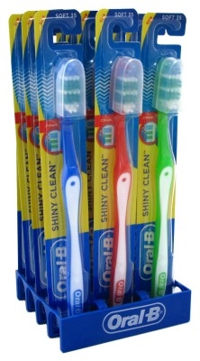Oral-B Toothbrush Shiny Clean #35 Soft (12 Pieces) Display