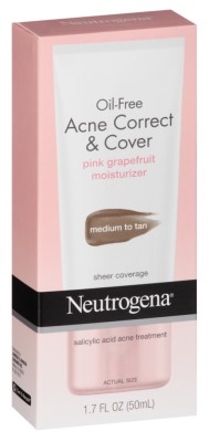 Neutrogena Acne Correct/Cover Moisturizer Medium Tan 1.7oz