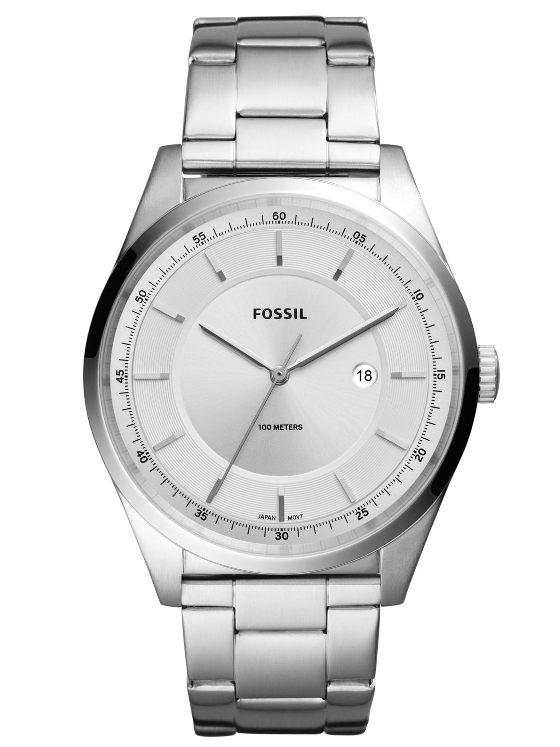 Đồng hồ Fossil Mathis Three-Hand Date Stainless Steel Watch