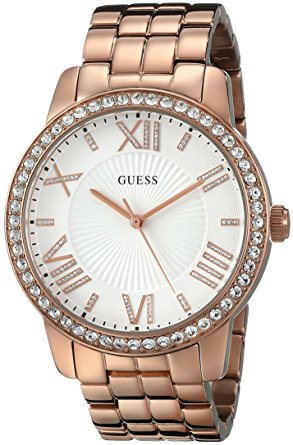 Đồng hồ GUESS Women's U0329L3 Dazzling Oversized Rose Gold-Tone Watch with Genuine Crystals