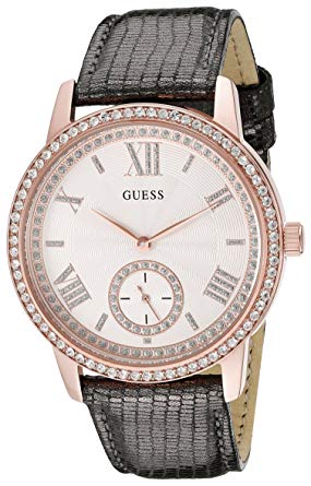 Đồng hồ GUESS Women's U0642L3 Classic Grey Watch with Genuine Leather Strap