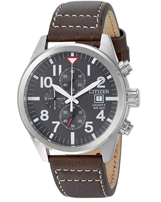 Đồng hồ Citizen Men's Quartz Brown Leather Watch