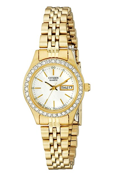 Đồng hồ Citizen Women's Goldtone Watch With Crystal Accents