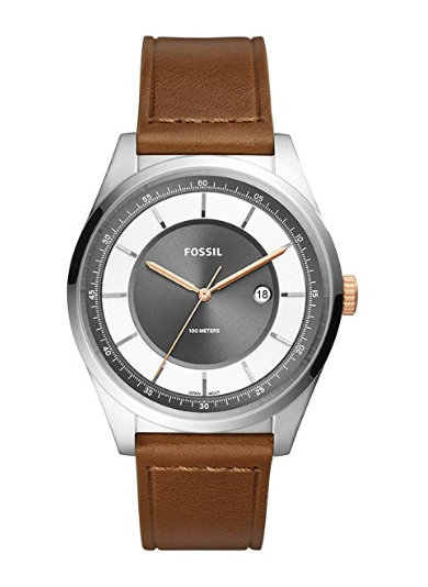 Đồng hồ Fossil Mathis Three-Hand Date Light Brown Leather Watch