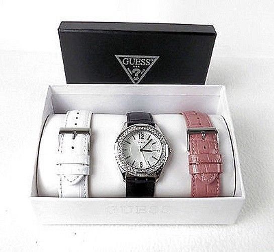 Đồng hồ GUESS Factory Women's Rock Sweet Silver-Tone Watch Box Set, NS