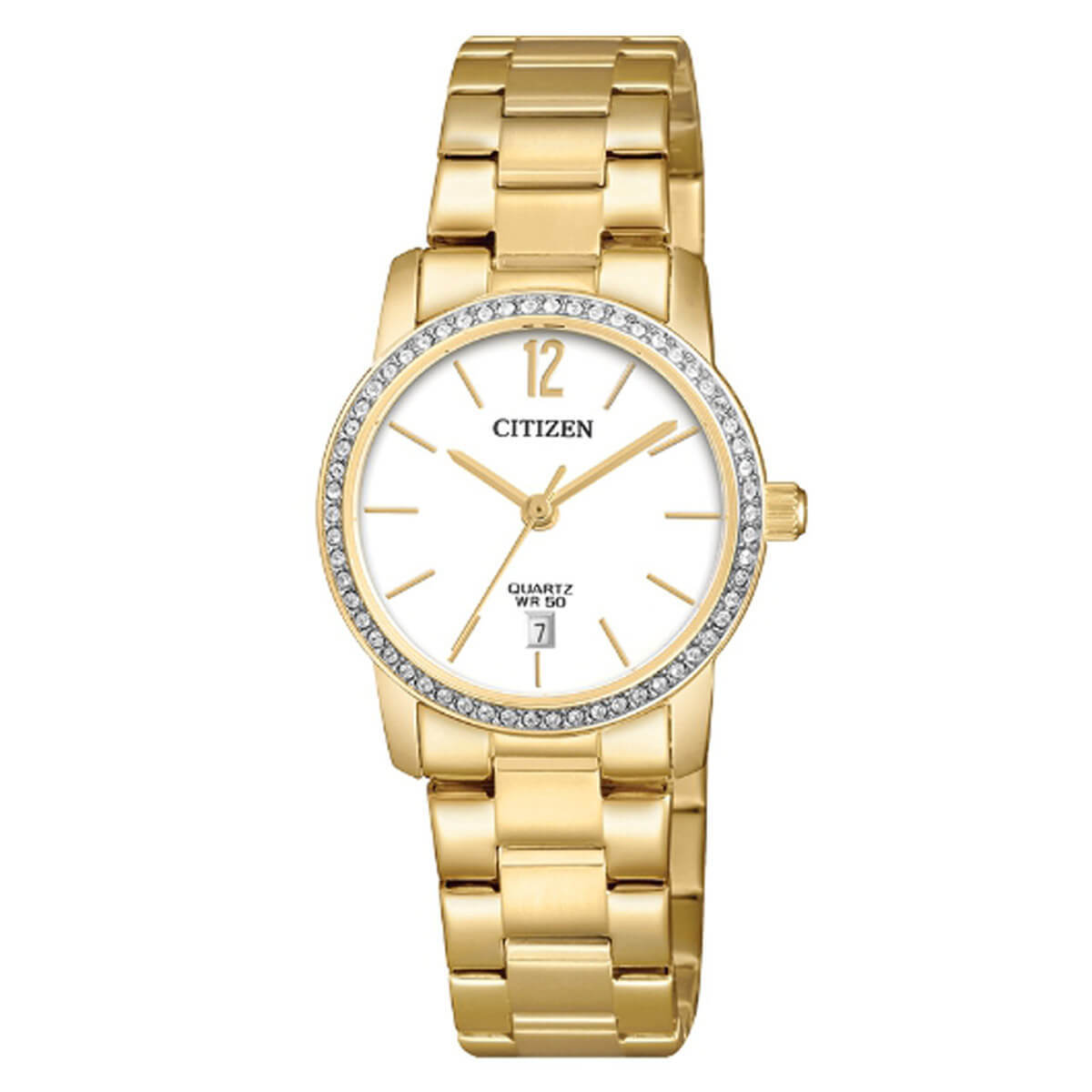 Đồng hồ Citizen EU6032-85A Women's Quartz Yellow Gold Steel Crystal Watch