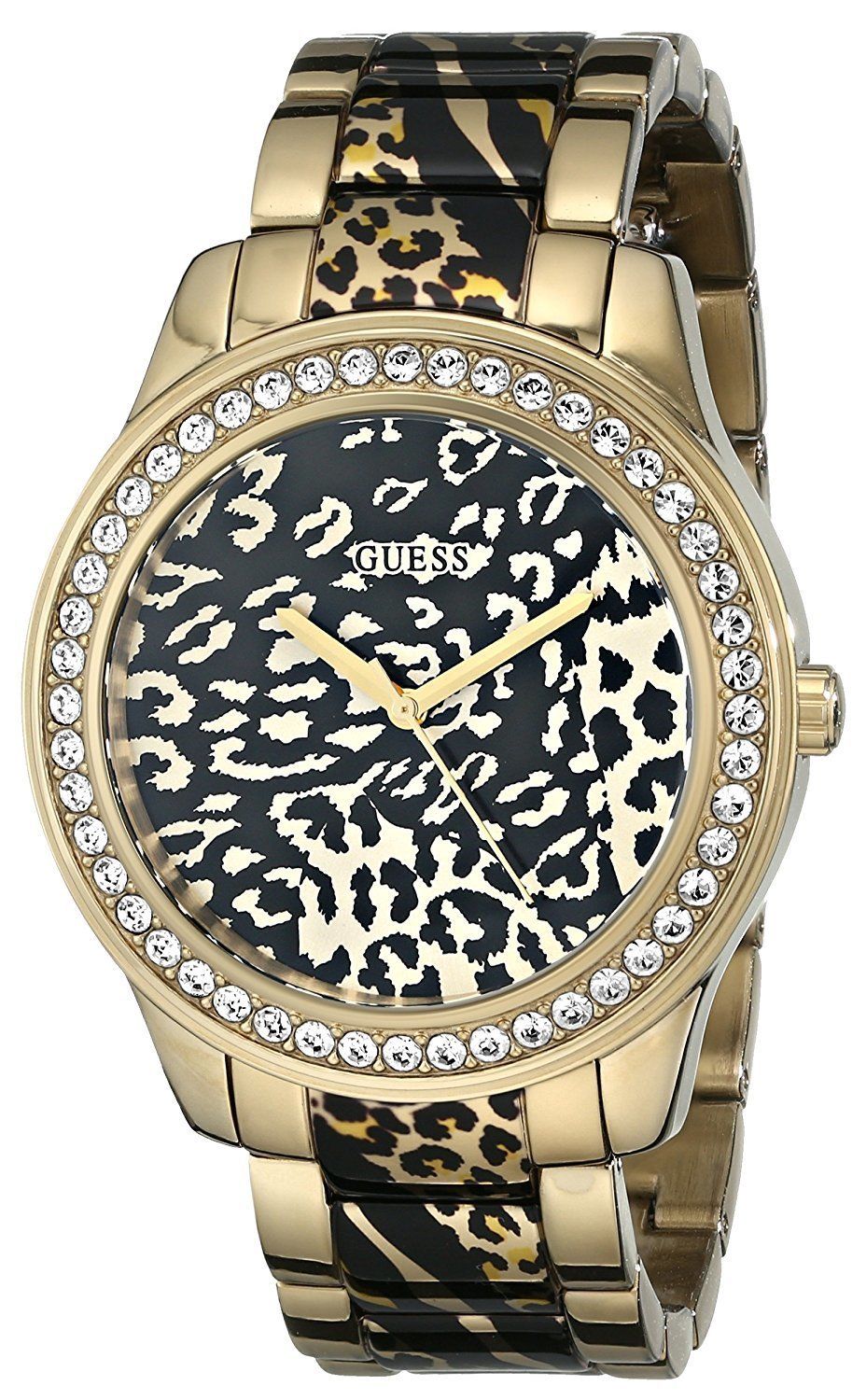 Đồng hồ GUESS Women's U0465L1 Gold-Tone Animal Print Watch