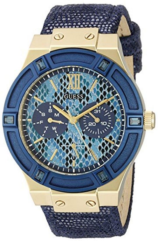 Đồng hồ GUESS Women's U0289L3 Iconic Indigo Blue & Gold-Tone Multi-Function Watch