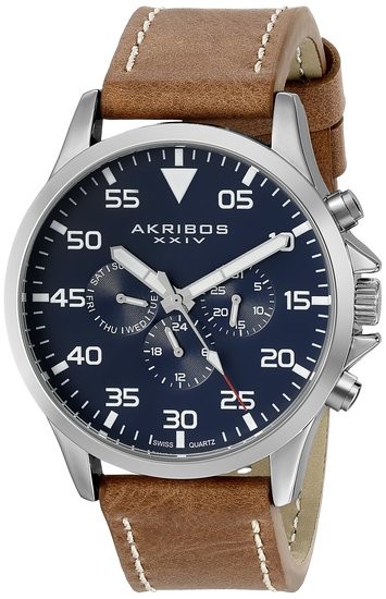 Akribos XXIV Multi-function Blue Dial Men's Watch AK773SSBU