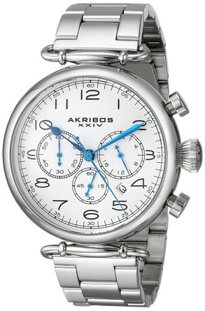 Akribos XXIV Akribos Grandiose Silver Dial Chronograph Men's Watch AK764SS