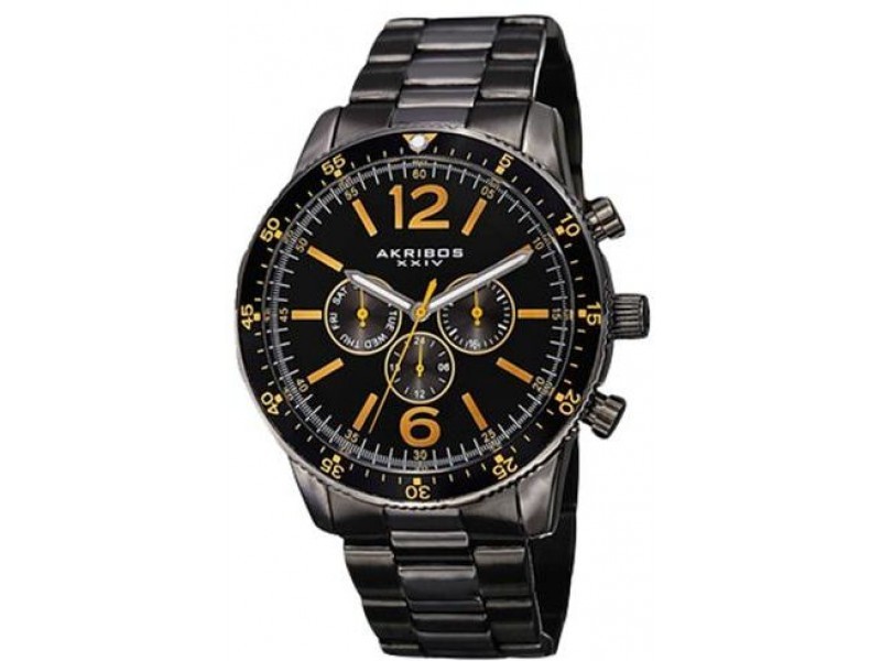 Akribos XXIV Black Dial Multi-function Men's Watch AK768BK
