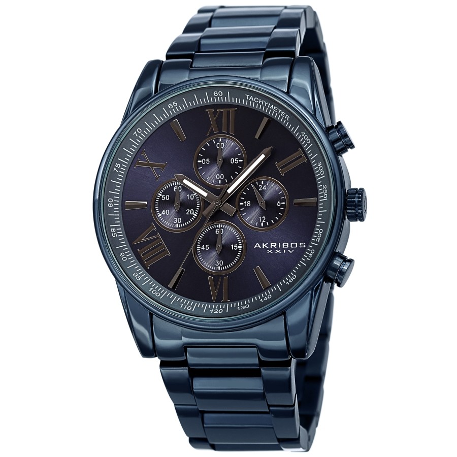 Akribos XXIV Chronograph Blue Dial Men's Watch AK1072BLU