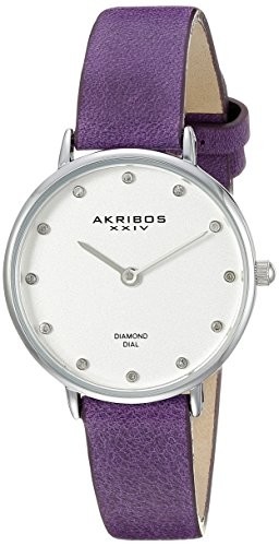 Akribos XXIV Quartz Diamond Silver Dial Ladies Watch AK882PU