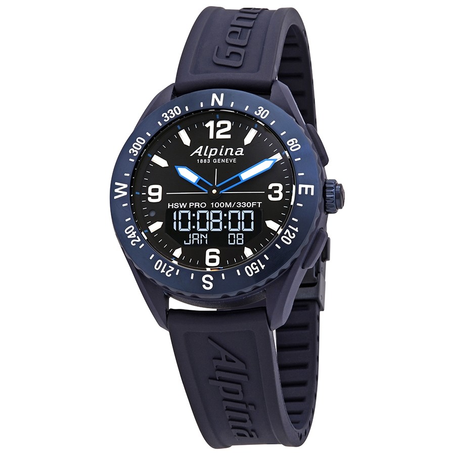 Alpina Alpiner X Quartz Black Dial Men's Smart Watch AL-283LBN5NAQ6