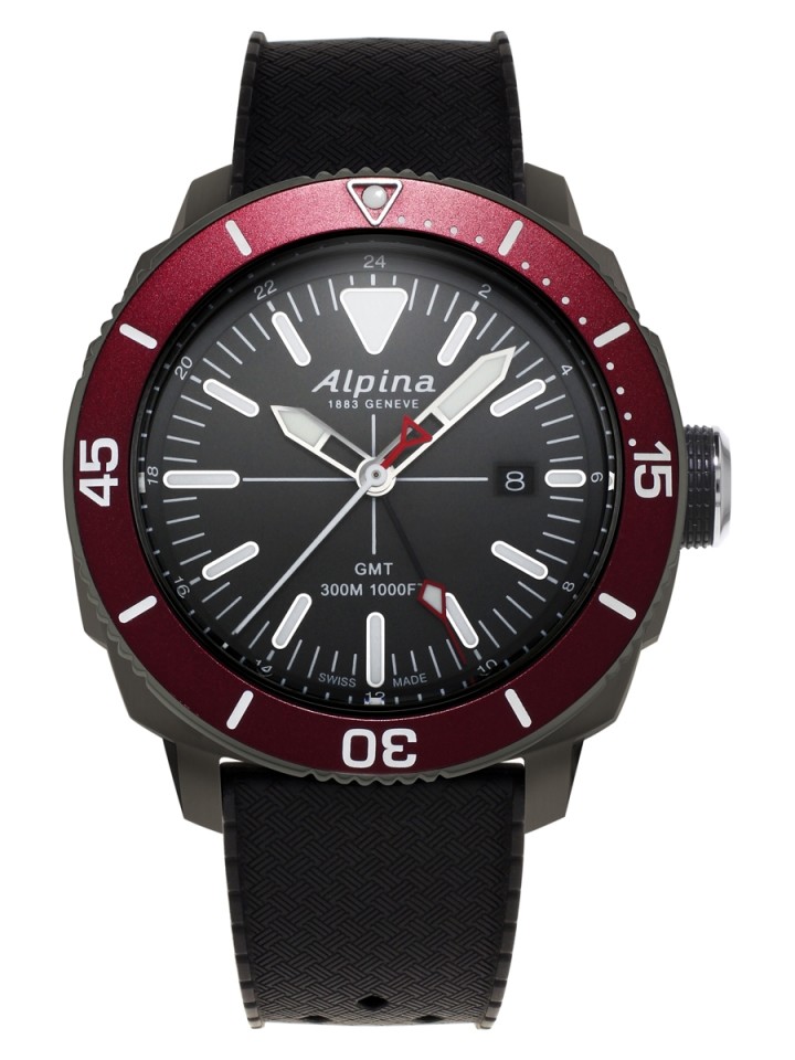 Alpina Seastrong Diver GMT Quartz Grey Dial Men's Watch AL-247LGBRG4TV6