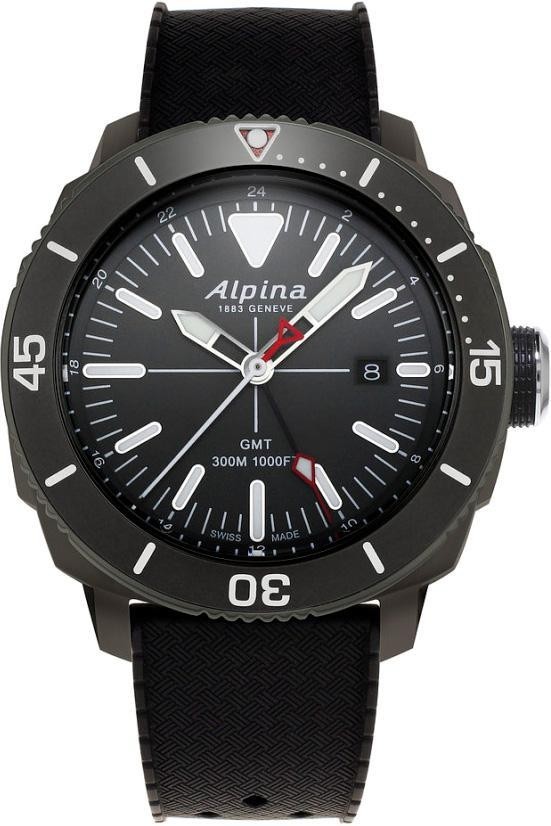 Alpina Seastrong Diver GMT Quartz Grey Dial Men's Watch AL-247LGG4TV6