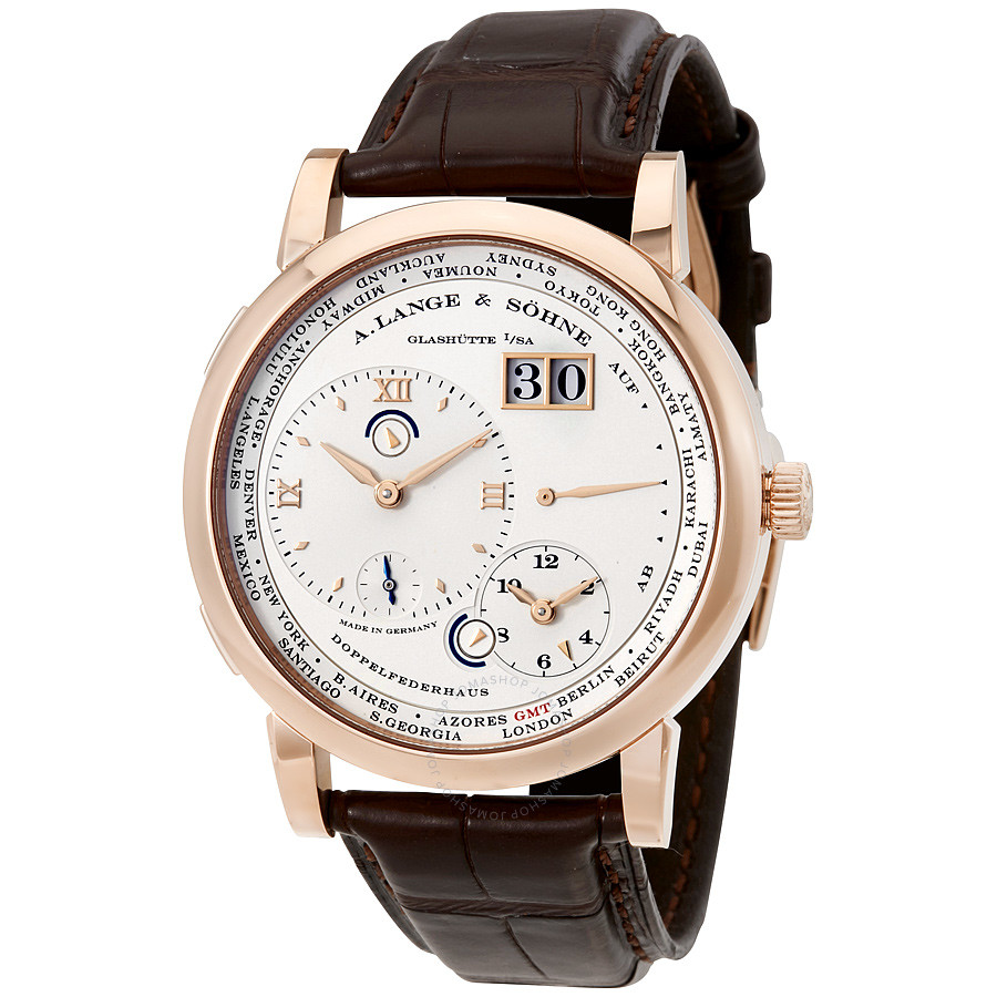 A. Lange & Sohne A Lange and Sohne 1 Time Zone Silver Dial Mechanical Men's Watch 116032 116.032