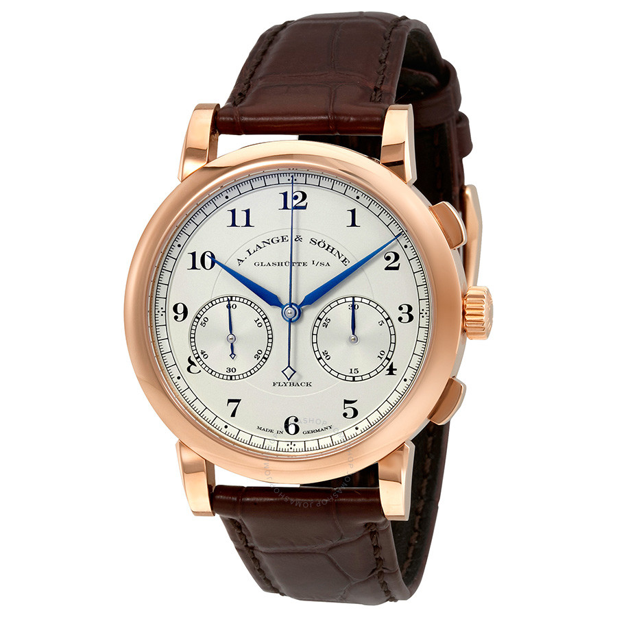 A. Lange & Sohne A. Lange and Sohne 1815 Chronograph Silver Dial 18K Rose Gold Men's Watch 402.032