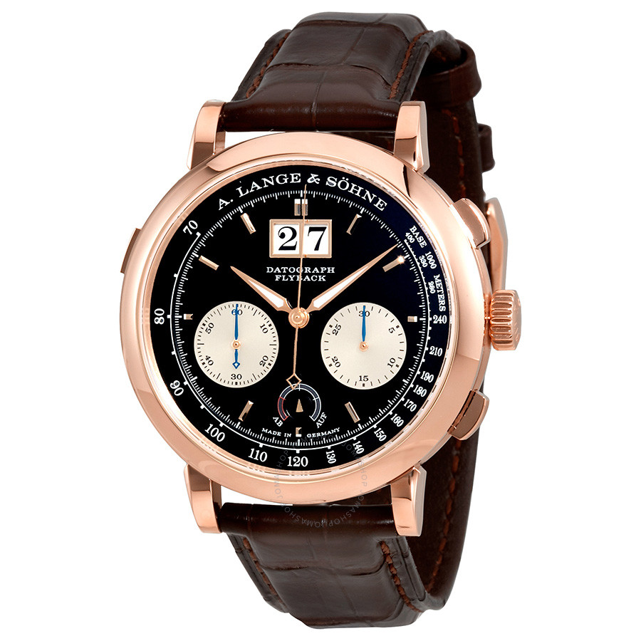 A. Lange & Sohne A. Lange and Sohne Datograph Up Down Black Dial 18K Pink Gold Men's Watch 405.031