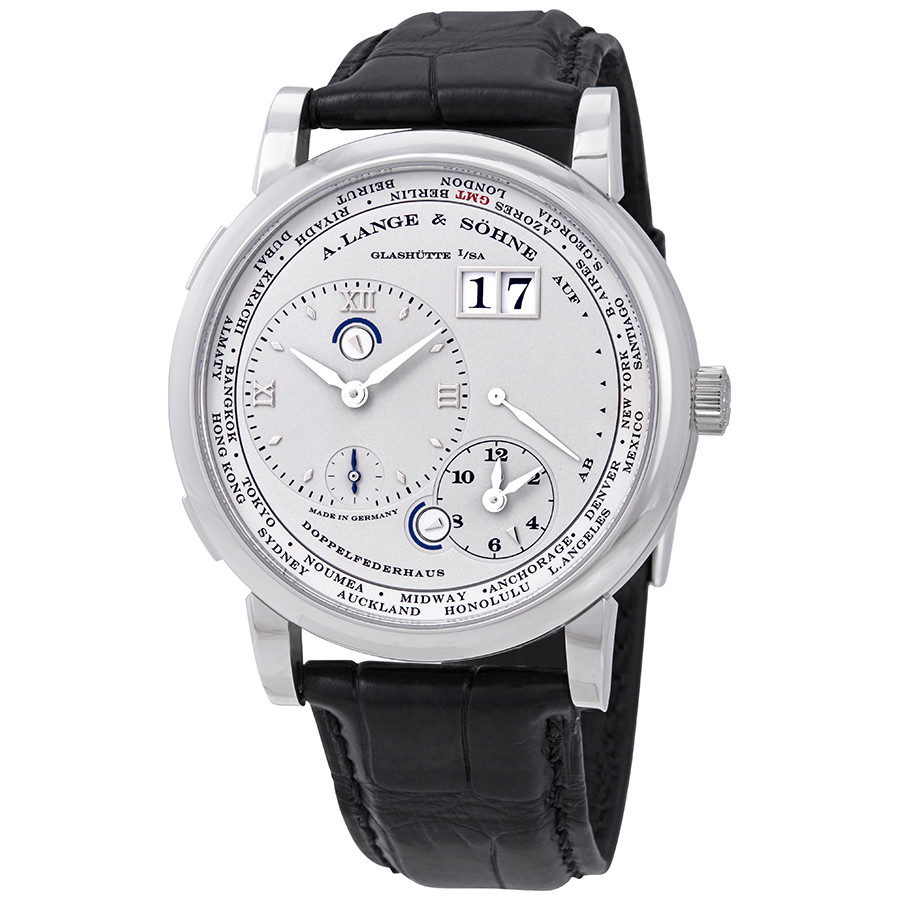 A. Lange & Sohne Lange 1 Time Zone Platinum Men's Watch 116.025