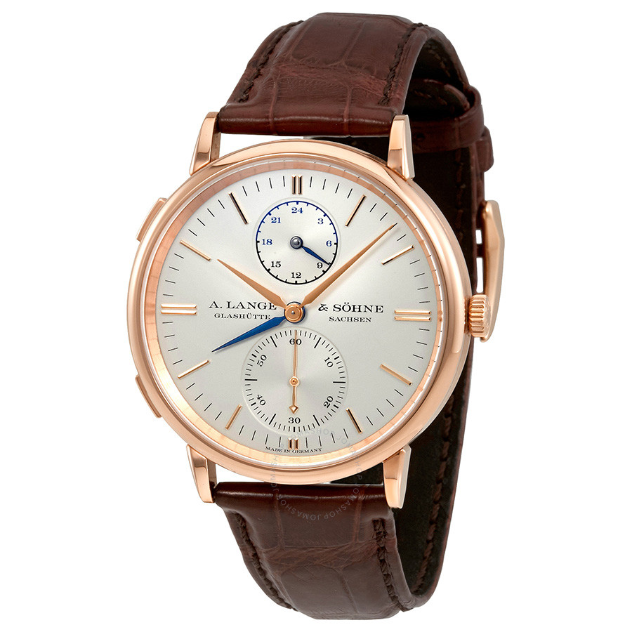 A. Lange & Sohne A. Lange and Sohne Saxonia Automatic Dual Time Silver Dial Men's Watch 386.032