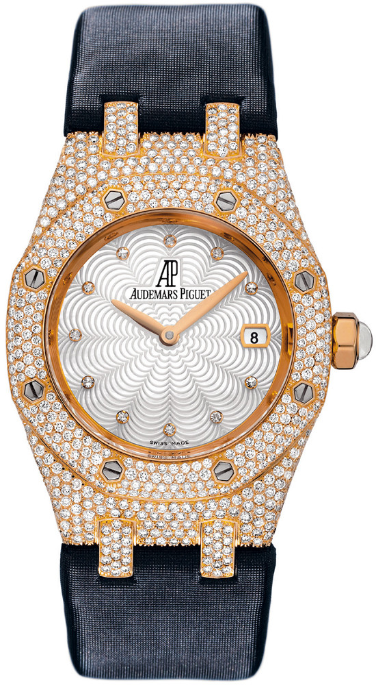 Audemars Piguet Royal Oak Diamond Mother of Pearl Dial Rose Gold Ladies Watch 67605OR.ZZ.D009SU.01