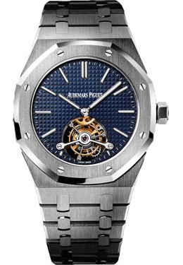 Audemars Piguet Royal Oak Tourbillon Blue Dial Steel Men's Watch 26510STOO1220ST01 26510ST.OO.1220ST.01