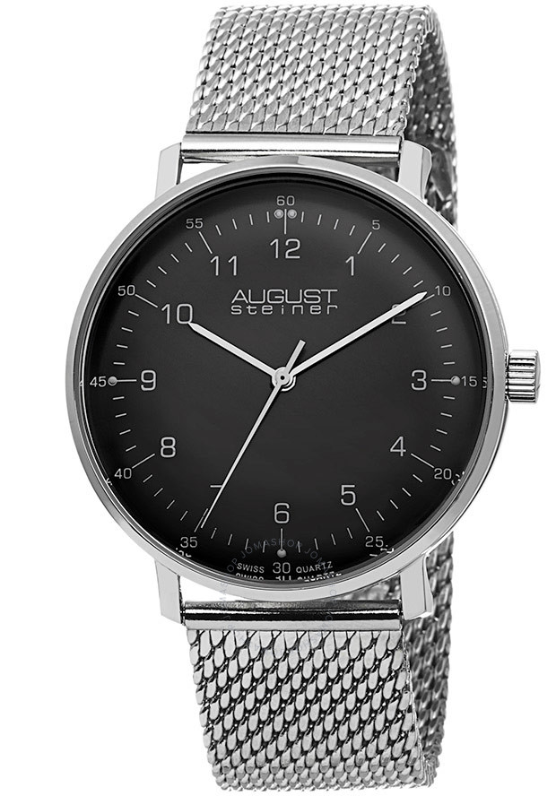 August Steiner Black Men's Watch AS8091SSB