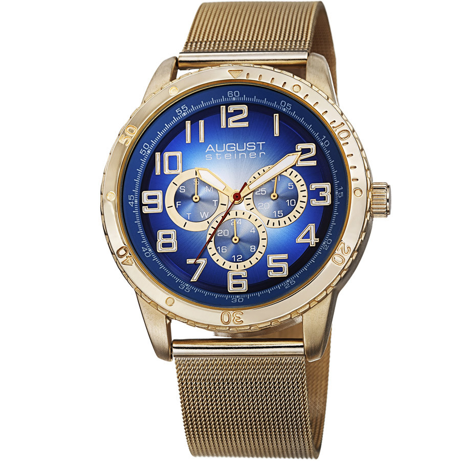 August Steiner Blue Men's Watch AS8115YG