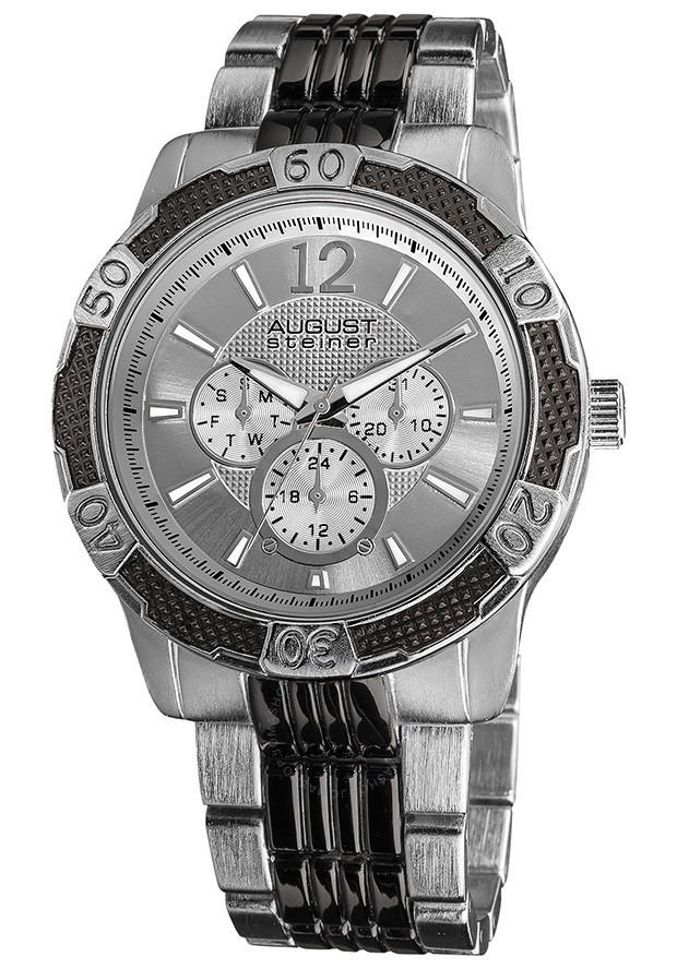 August Steiner Multi-Function Two-Tone Men's Watch AS8058SS