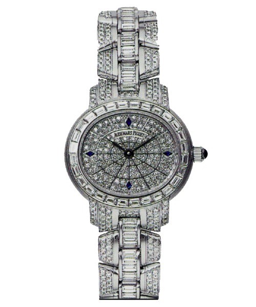 Audemars Piguet Millenary Automatic Diamond Pave White Gold Ladies Watch 79373BC.ZZ.9149BC.01