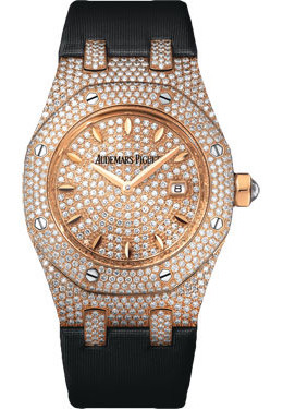 Audemars Piguet Royal Oak Diamond 18kt Rose Gold Ladies Watch 67625OR.ZZ.D009SU.01