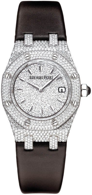 Audemars Piguet Royal Oak Diamond Pave White Gold Ladies Watch 67605BC.ZZ.D004SU.01