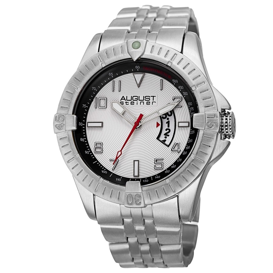 August Steiner Silver-tone Dial Men's Watch AS8185SS