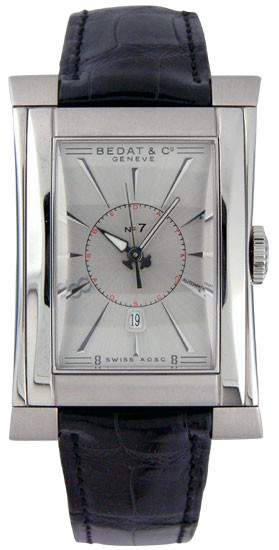 Bedat No. 7 Silver Dial Steel Brown Leather Men's Watch 737.010.610