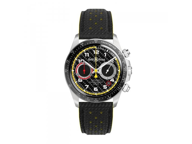Bell and Ross Vintage V2-94 Limited Edition Chronograph Automatic Black Carbon Fibre Dial Men's Watch BRV294-RS18/SCA