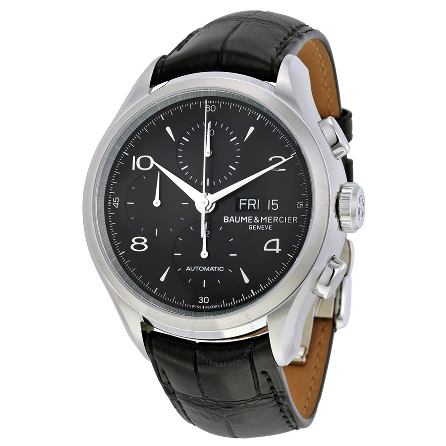 Baume et Mercier Baume Et Mercier Clifton Automatic Chronograph Black Dial Men's Watch 10211