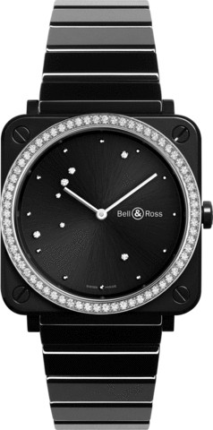 Bell and Ross Black Diamond Eagle Quartz Black Dial Ladies Watch BRS-EBL-CE-LGD/SCE BRS-EBL-CE-LGD/SCE
