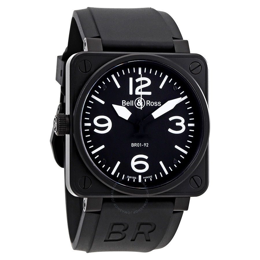 Bell and Ross Aviation BR01-92-Carbon Automatic Men's Watch BR01-92-SL