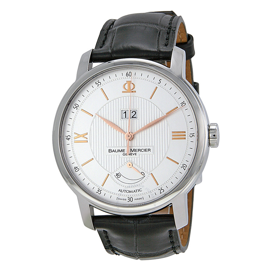 Baume et Mercier Baume and Mercier Classima Silver Dial Black Leather Men's Watch 10142