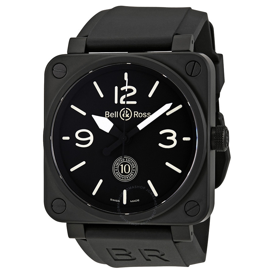 Bell and Ross Aviation Black Dial Limited Edition Automatic Men's Watch BR0192-10TH-CE