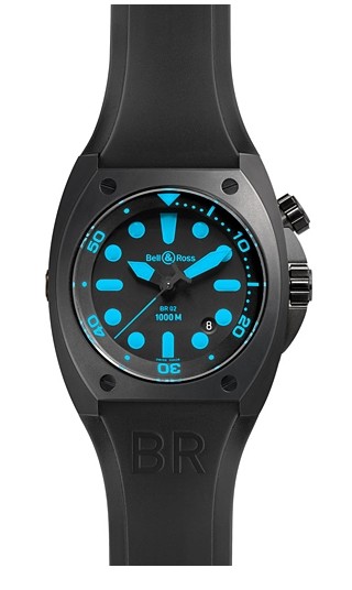 Bell and Ross Marine Black Dial Men's Watch BR02-BLEU BR02-Blue