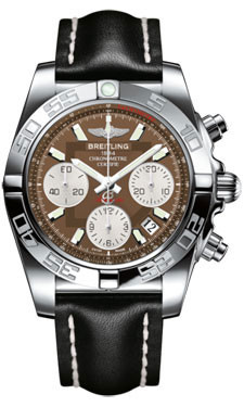 Breitling Chronomat 41 Brown Dial Stainless Steel Men's Watch AB014012/Q583BKSLT
