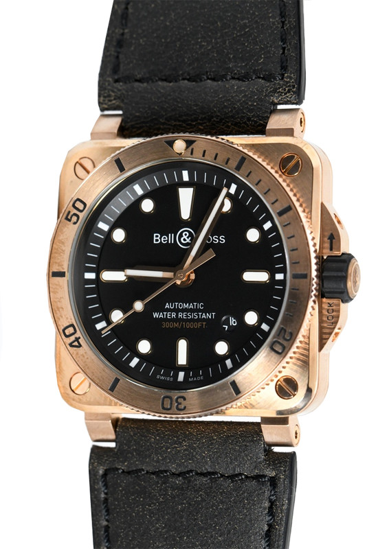 Bell and Ross Diver Bronze Limited Edition Automatic Men's Watch BR0392-D-BL-BR/SCA