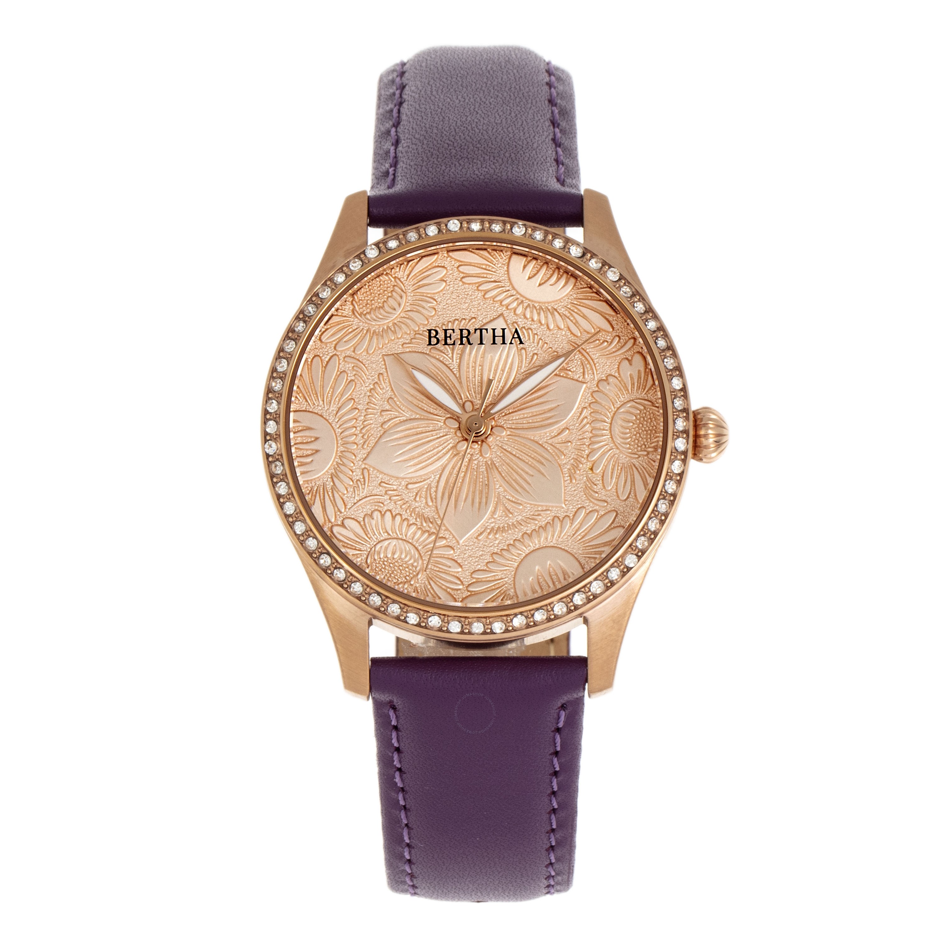 Bertha Bertha Dixie Quartz Crystal Rose Gold Dial Ladies Watch BR9905 BR9905