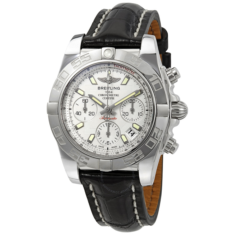 Breitling Chronomat 41 Sierra Silver Dial Stainless Steel Men's Watch AB014012/G711BKCT
